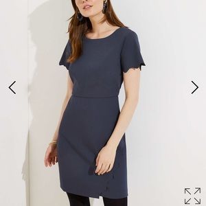 Coastal grey scalloped dress